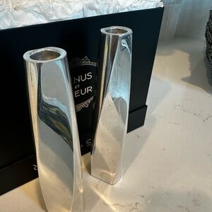 Name Silver Modern Candleholders